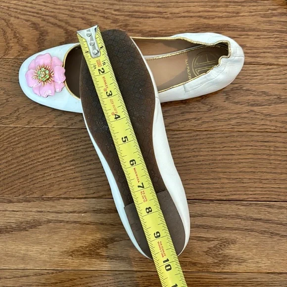 Lilly Pulitzer white leather ballet flats. Vintage - Picture 5 of 5